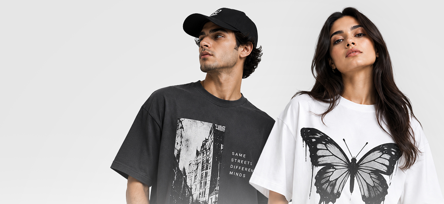 Street Edit models wearing graphic tees